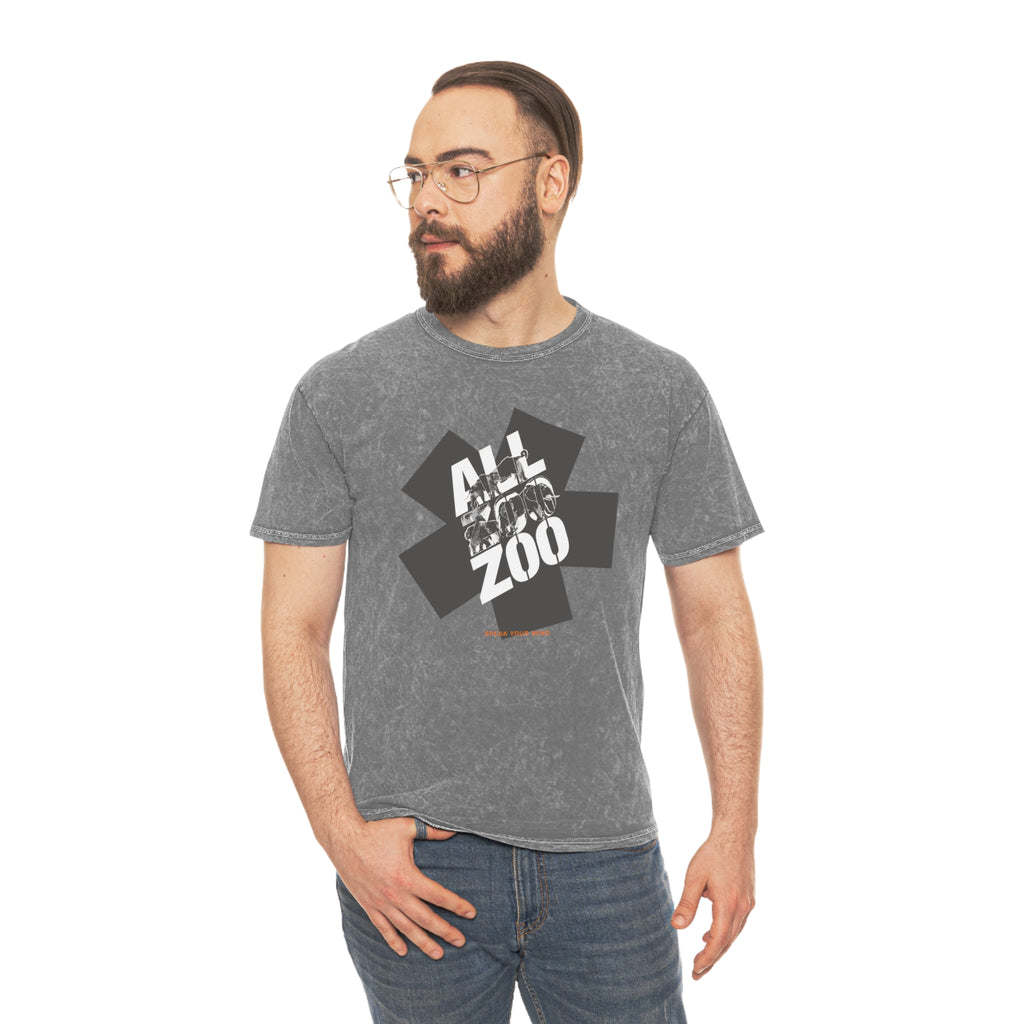 All Zoo Graphic Premium Mineral Wash T-Shirt | Vintage Washed Animal Graphic Tee